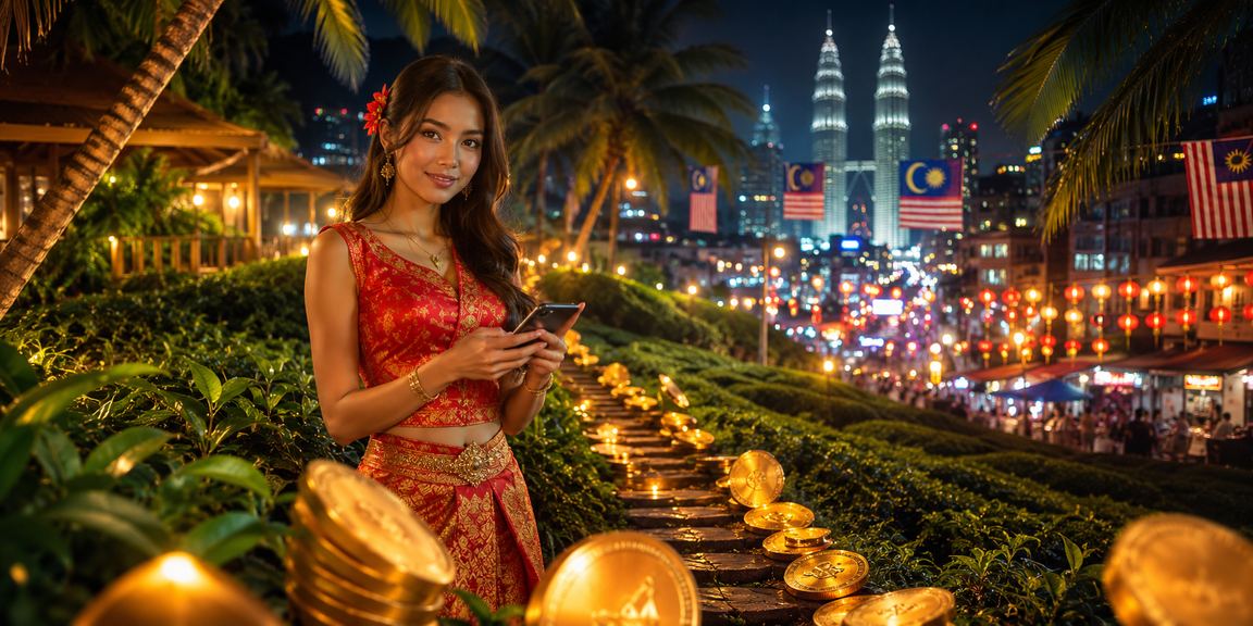Pemandangan kasino mudah alih di Kuala Lumpur pada waktu malam